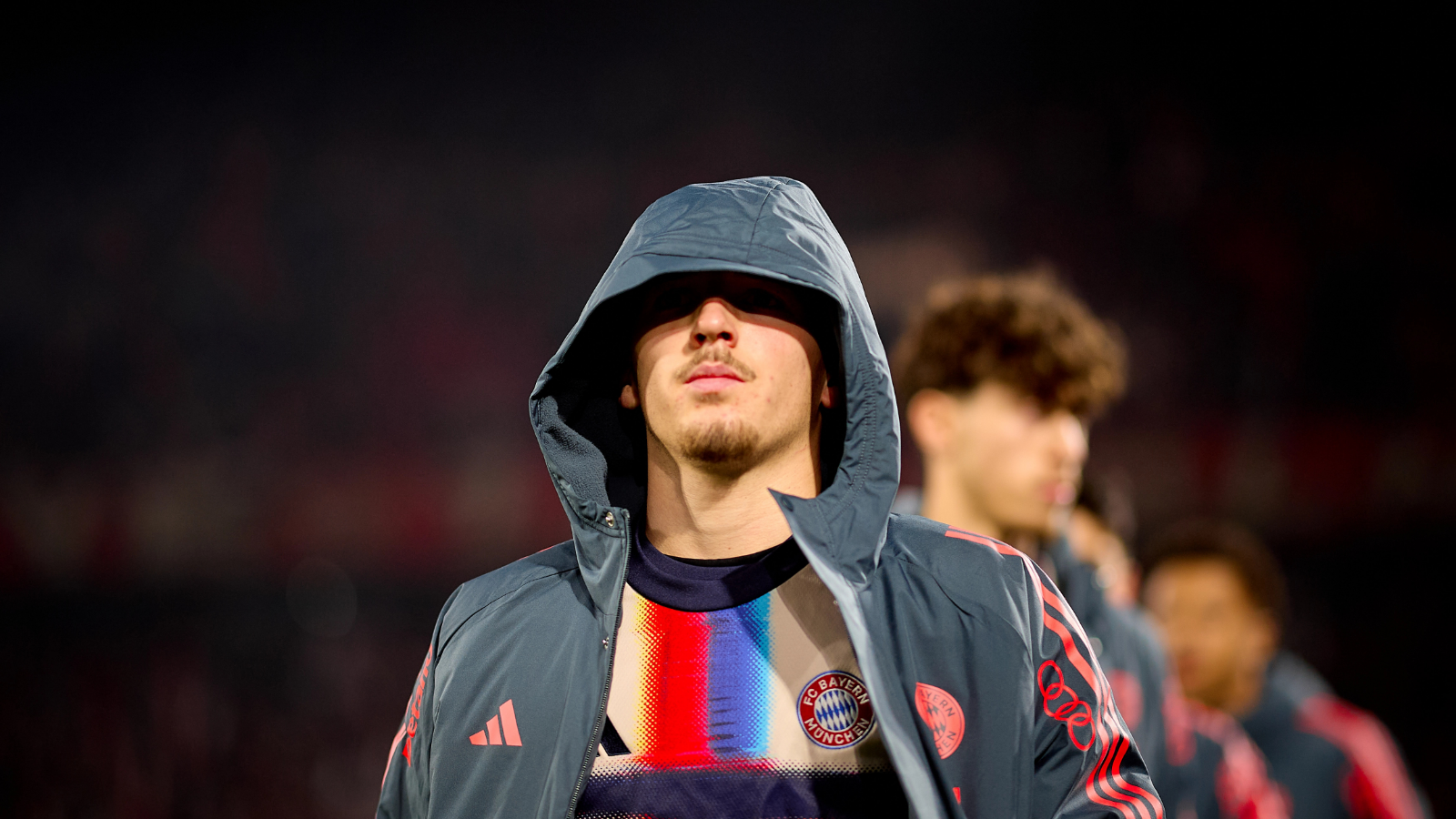 Lennart Karl im Spiel für den FC Bayern München